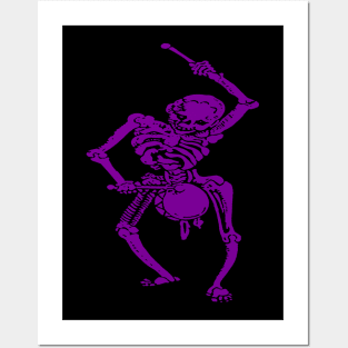 Civil War Federal Drummer Boy Skeleton In Purple Posters and Art